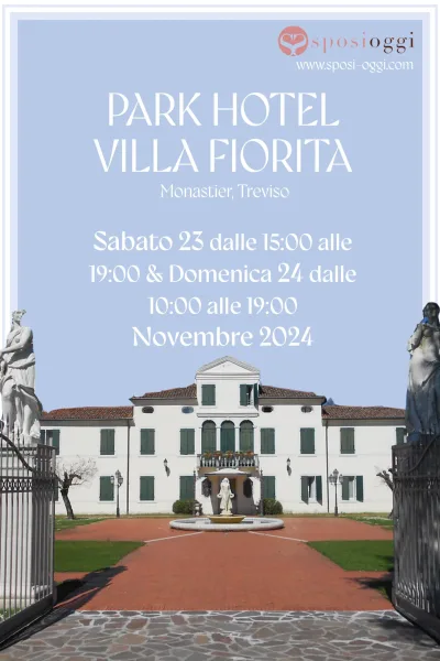 Iscriviti alla prossima fiera Sposi Oggi: Park Hotel Villa fiorita 2024